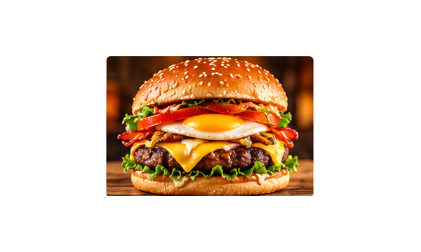 Hamburguesa con huevo y queso