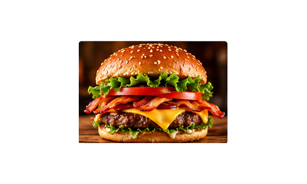 Hamburguesa con tocino