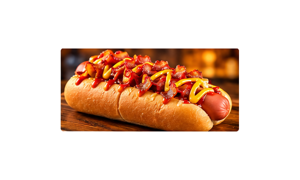 Hot dog con tocino